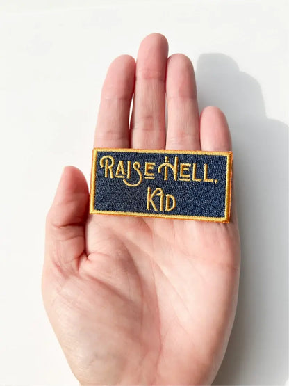 Field Trip Threads - Raise Hell Kid Patch Embroidered Iron-On for Clothing & Hats