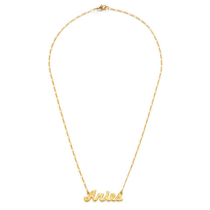 Amano Studio - Zodiac Script Necklaces – Singles: Pisces