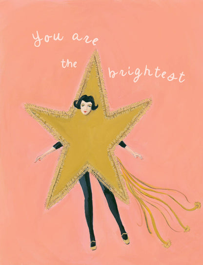 JANET HILL STUDIO - Brightest Star Card. Friendship, Love and Support Card.