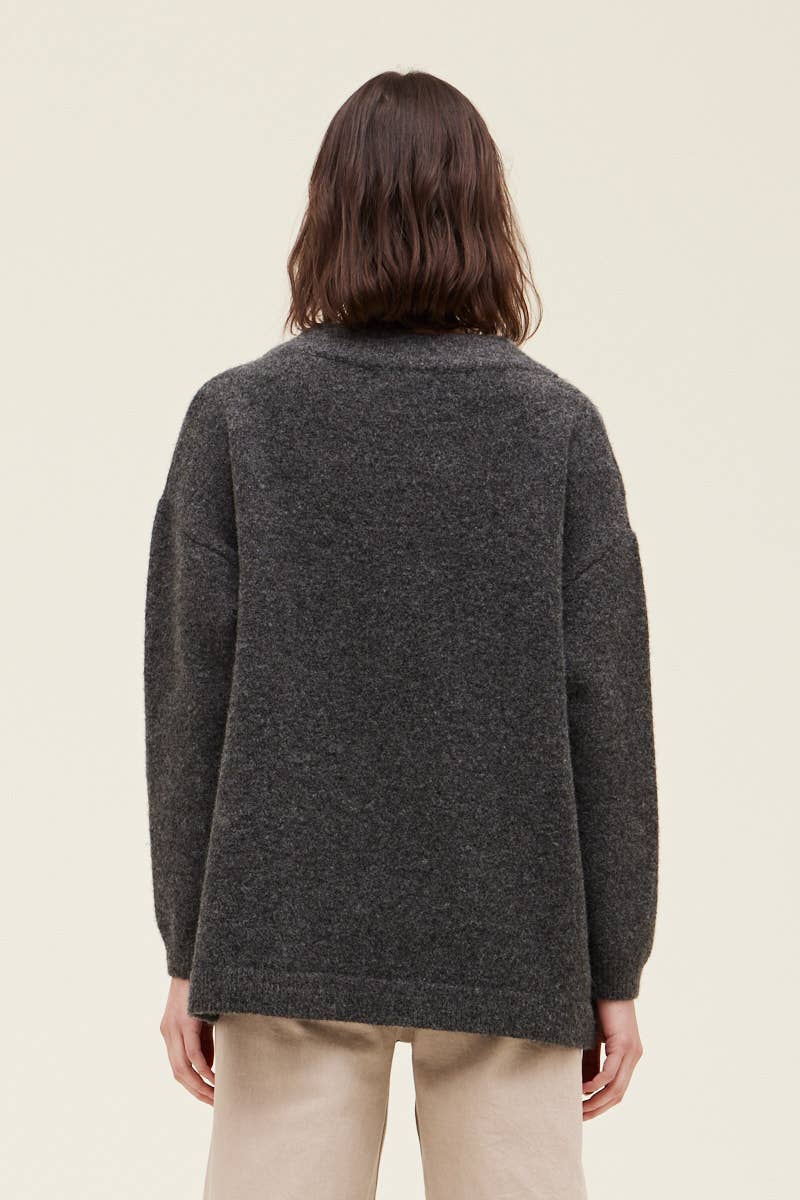 Grade & Gather - 41484 - FRONT TO BACK OVERLAP SWEATER: NATURAL / SMALL