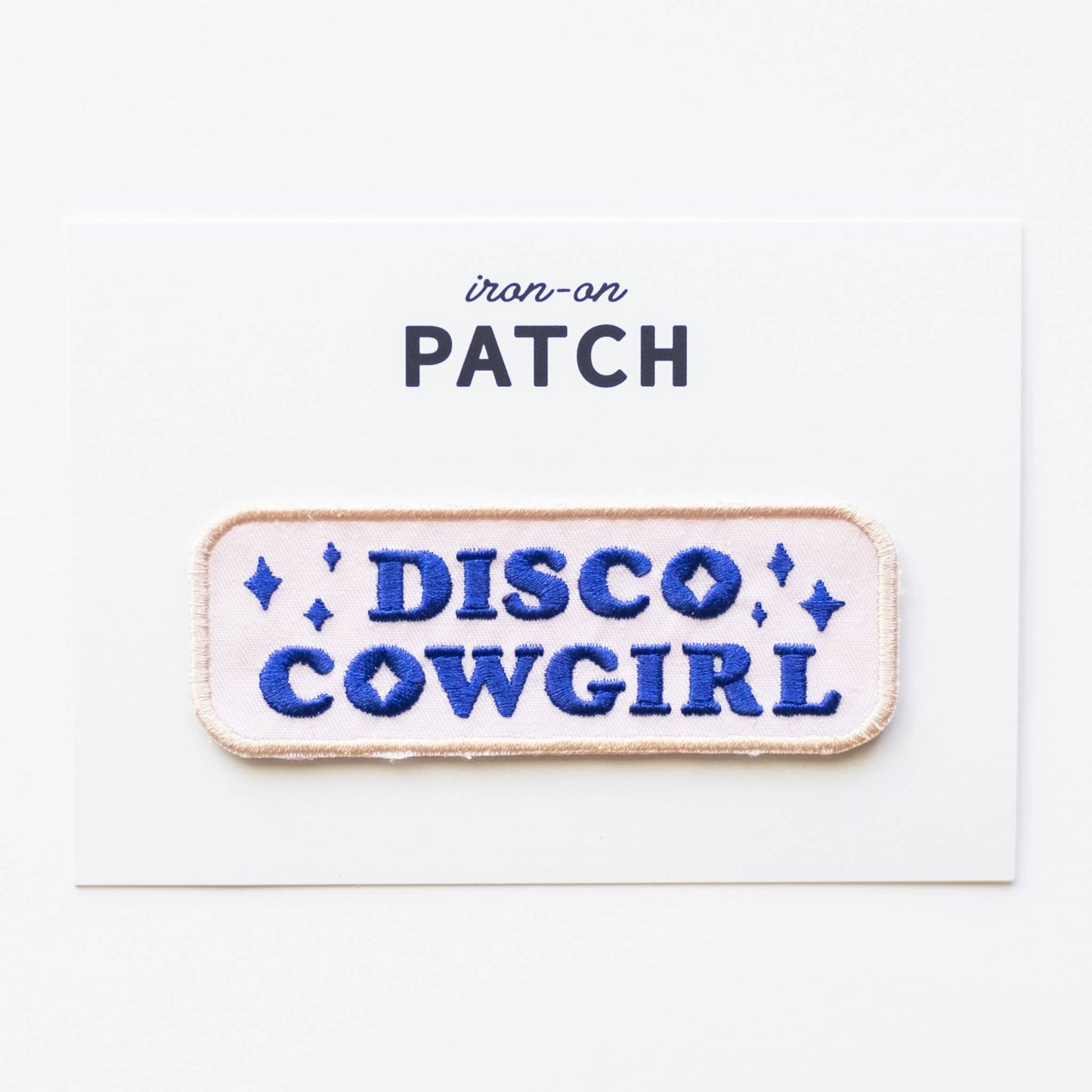 Union Made - Disco Cowgirl Embroidered Iron on Patch: Yes