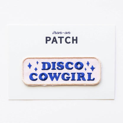Union Made - Disco Cowgirl Embroidered Iron on Patch: Yes