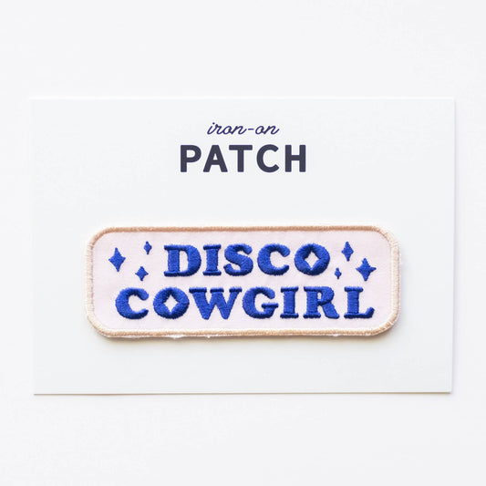 Union Made - Disco Cowgirl Embroidered Iron on Patch: Yes