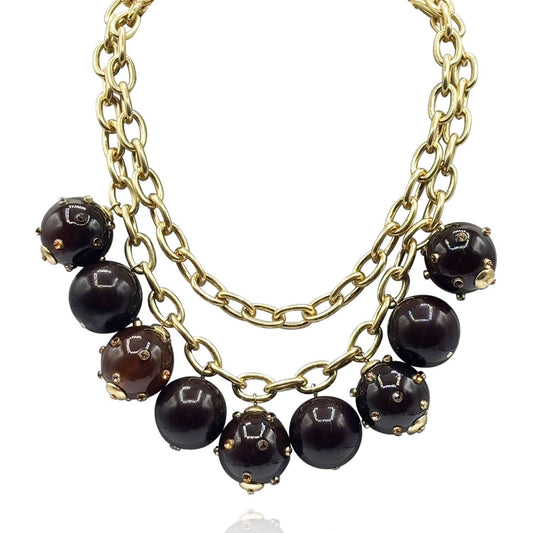 Michael Nash Jewelry - Valentina Studded Tortoise Studded Ball Necklace