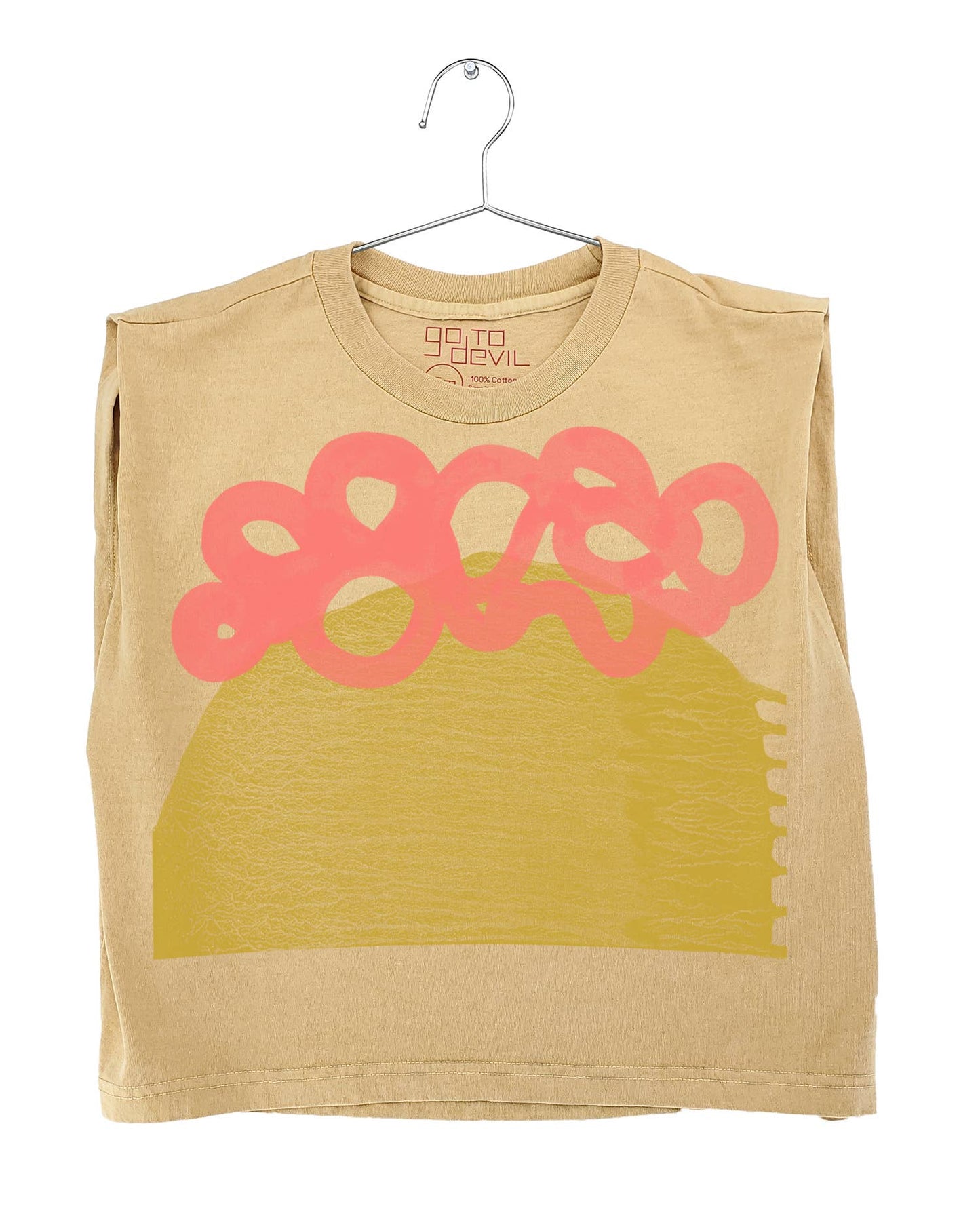 Go To Devil - Wander Womens Heavyweight Muscle Tee: Off White / Sm