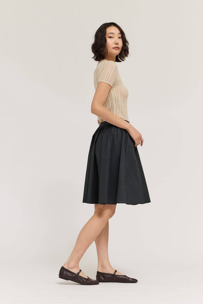 Grade & Gather - 50961 - ROUND CUT MAXI VOLUME SKIRT: TOBACCO / Contemporary / MEDIUM