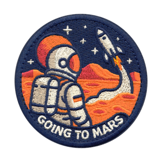 Square Deal Recordings & Supplies - Patch - Going To Mars Space Astronaut Rocket Planet Explore