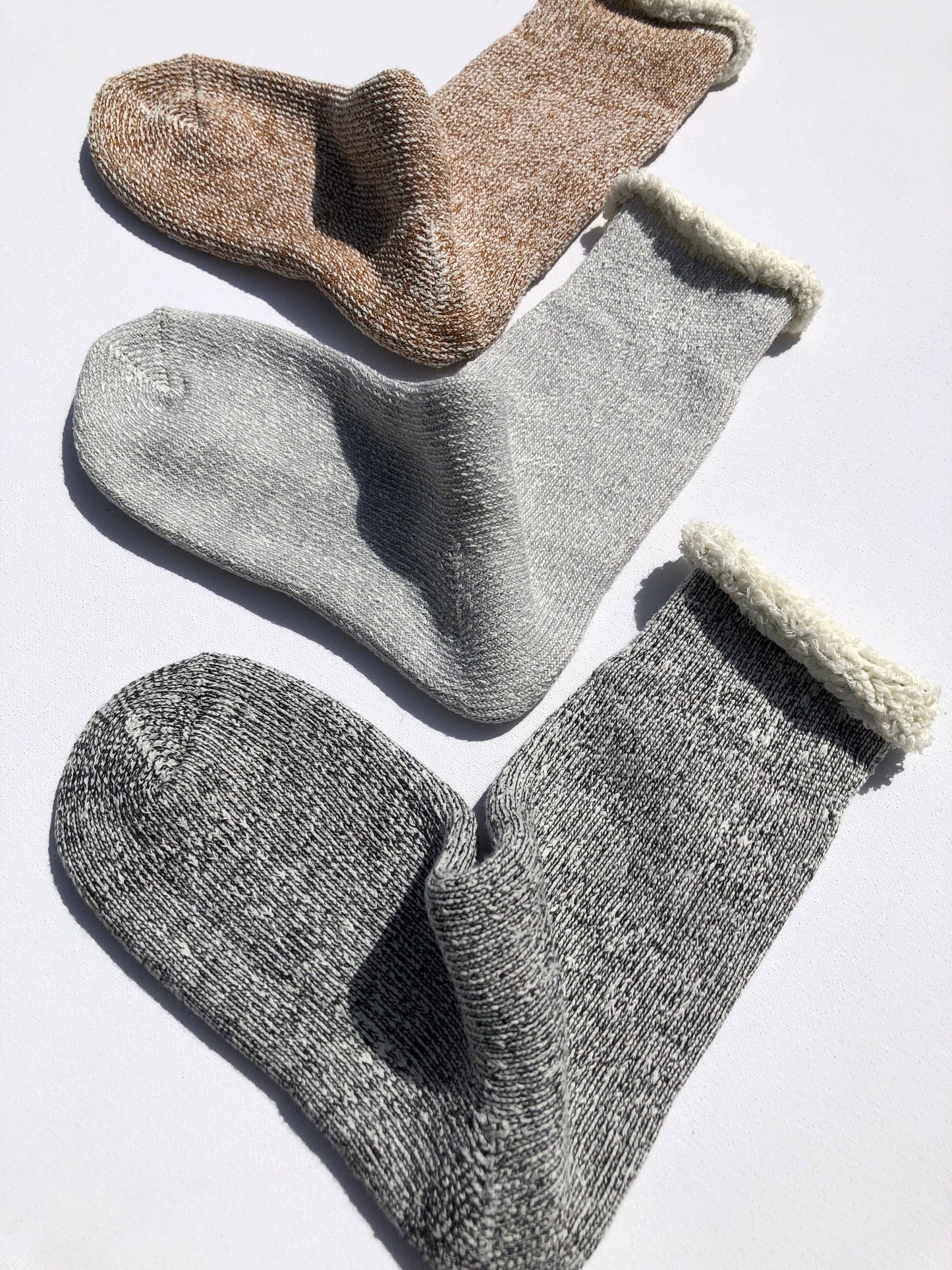 Billy Bamboo - SUPER TERRY LOOP SOCKS: Brown / Women’s 7.5 - 10.5, Men’s 7 - 11.5