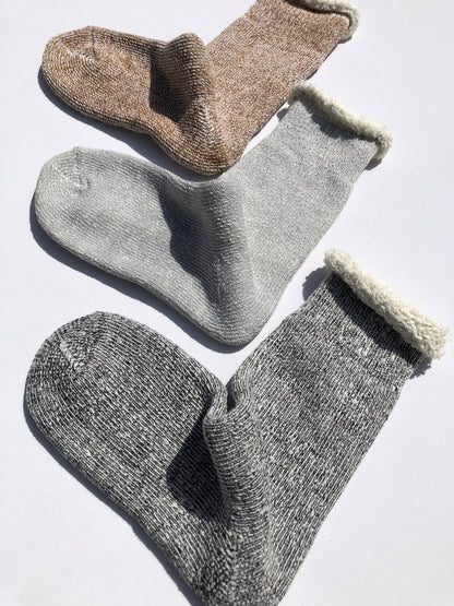 Billy Bamboo - SUPER TERRY LOOP SOCKS: Brown / Women’s 7.5 - 10.5, Men’s 7 - 11.5