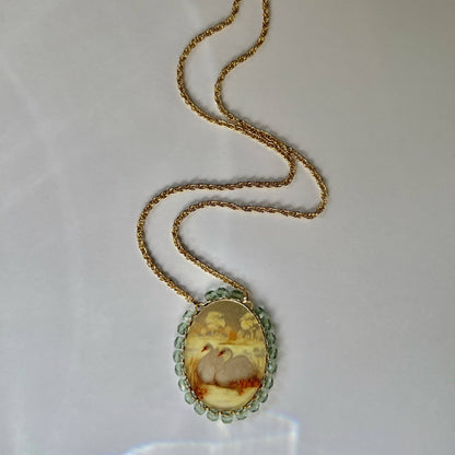 Sandrine France Studio - Swan Necklace: 18"