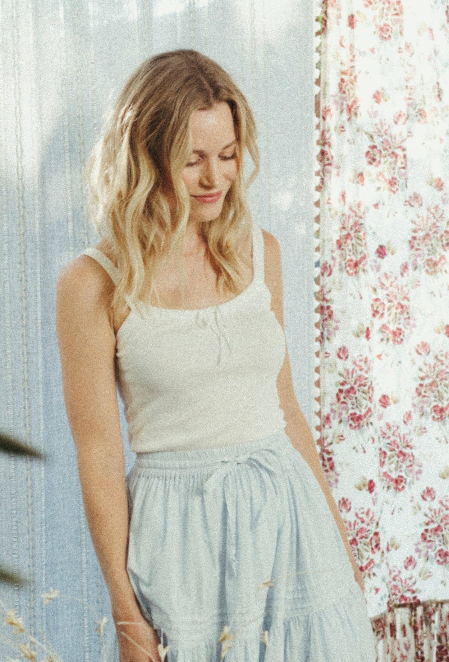 J. Marin Co. - The 1930's French Vintage Bow Organic Camisole - Made in L.A: Natural / M