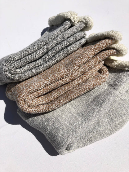 Billy Bamboo - SUPER TERRY LOOP SOCKS: Brown / Women’s 7.5 - 10.5, Men’s 7 - 11.5