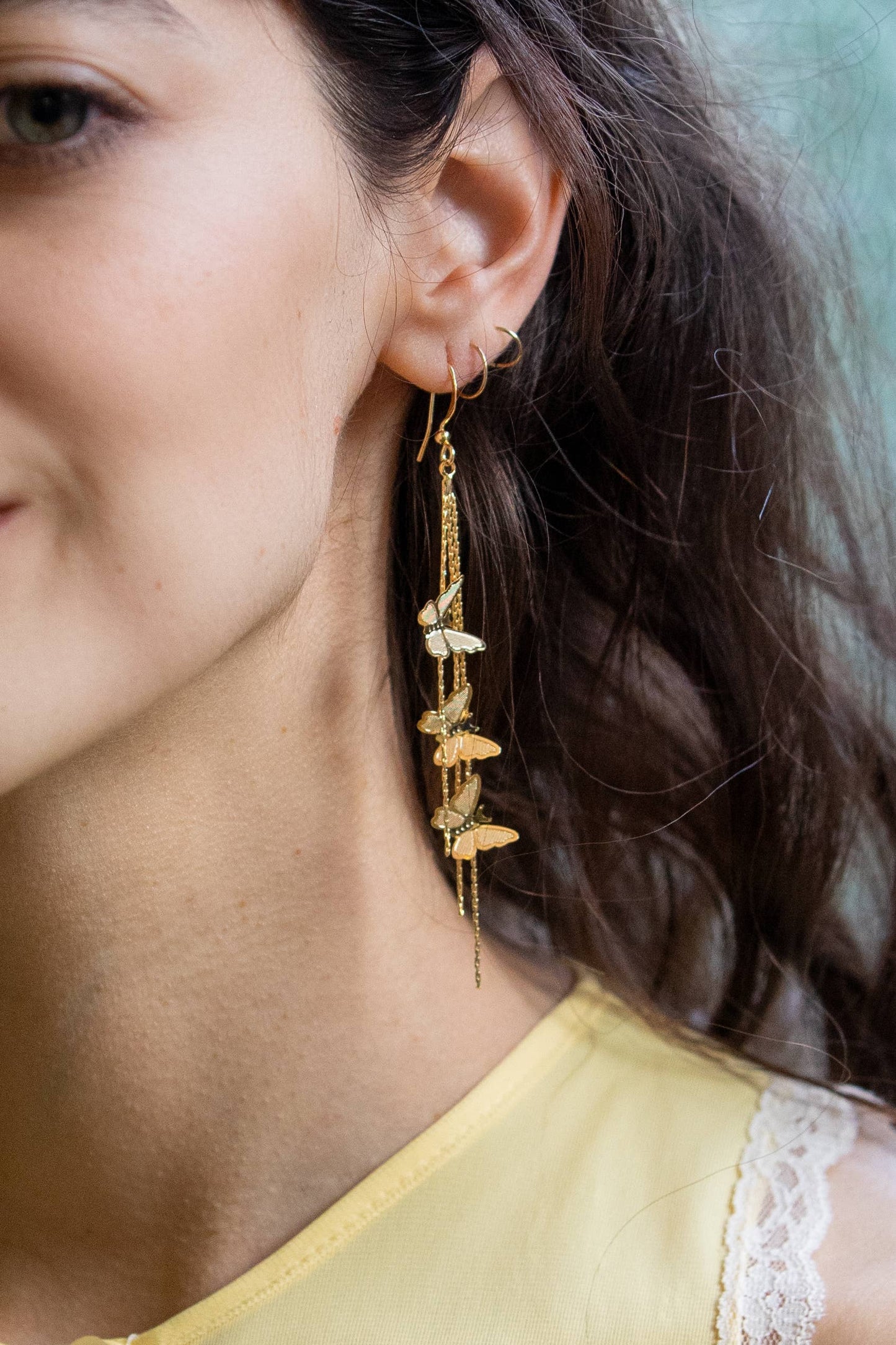 Peter and June - Give Me Butterflies Earring - 18K Gold Plated