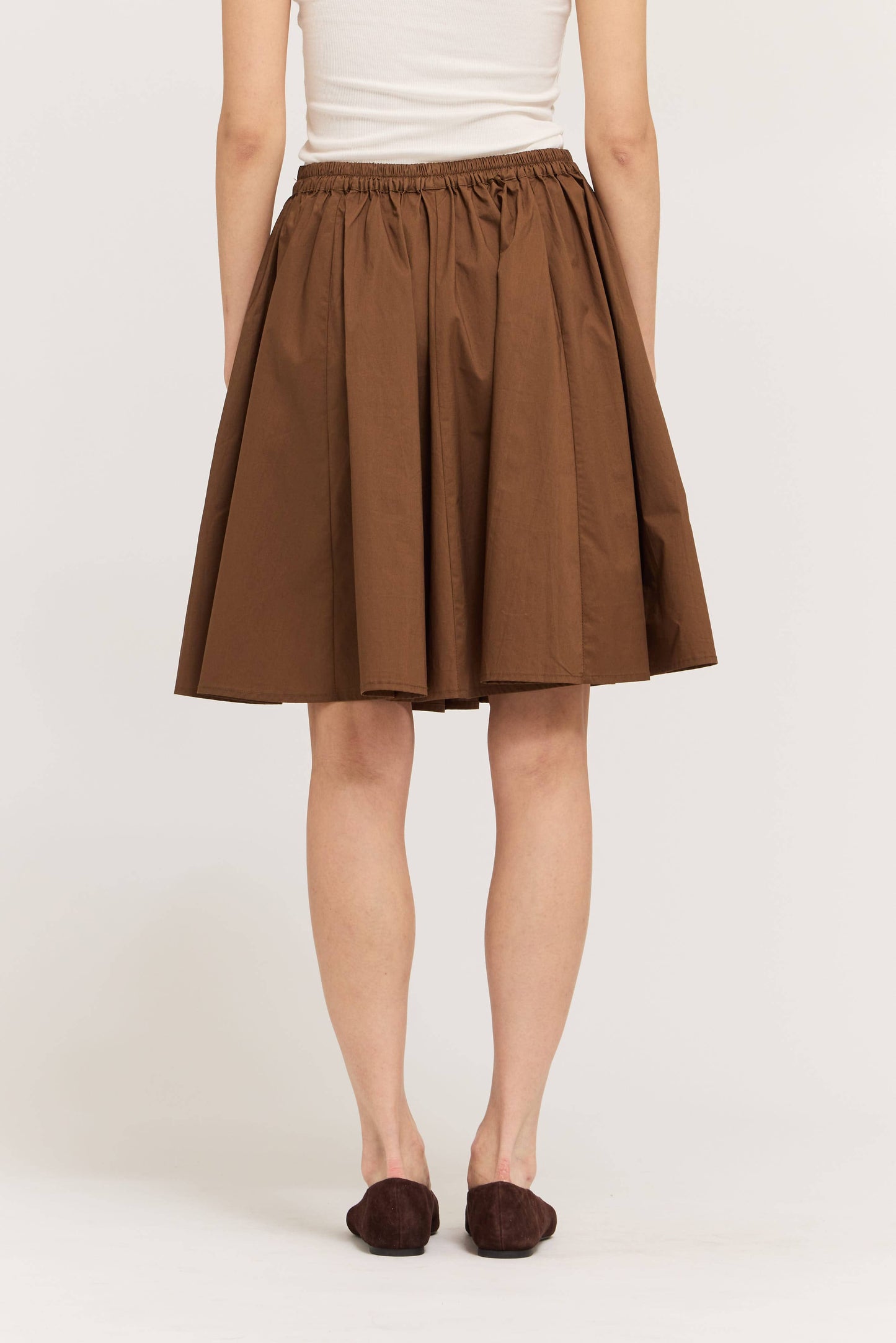 Grade & Gather - 50961 - ROUND CUT MAXI VOLUME SKIRT: TOBACCO / Contemporary / MEDIUM