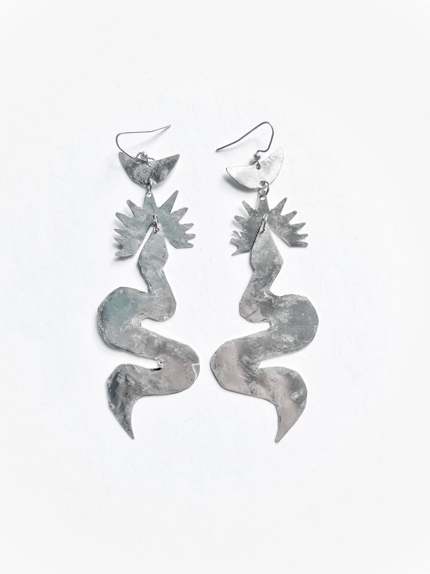 storm + stress - Serpent Sun Earrings: Gold