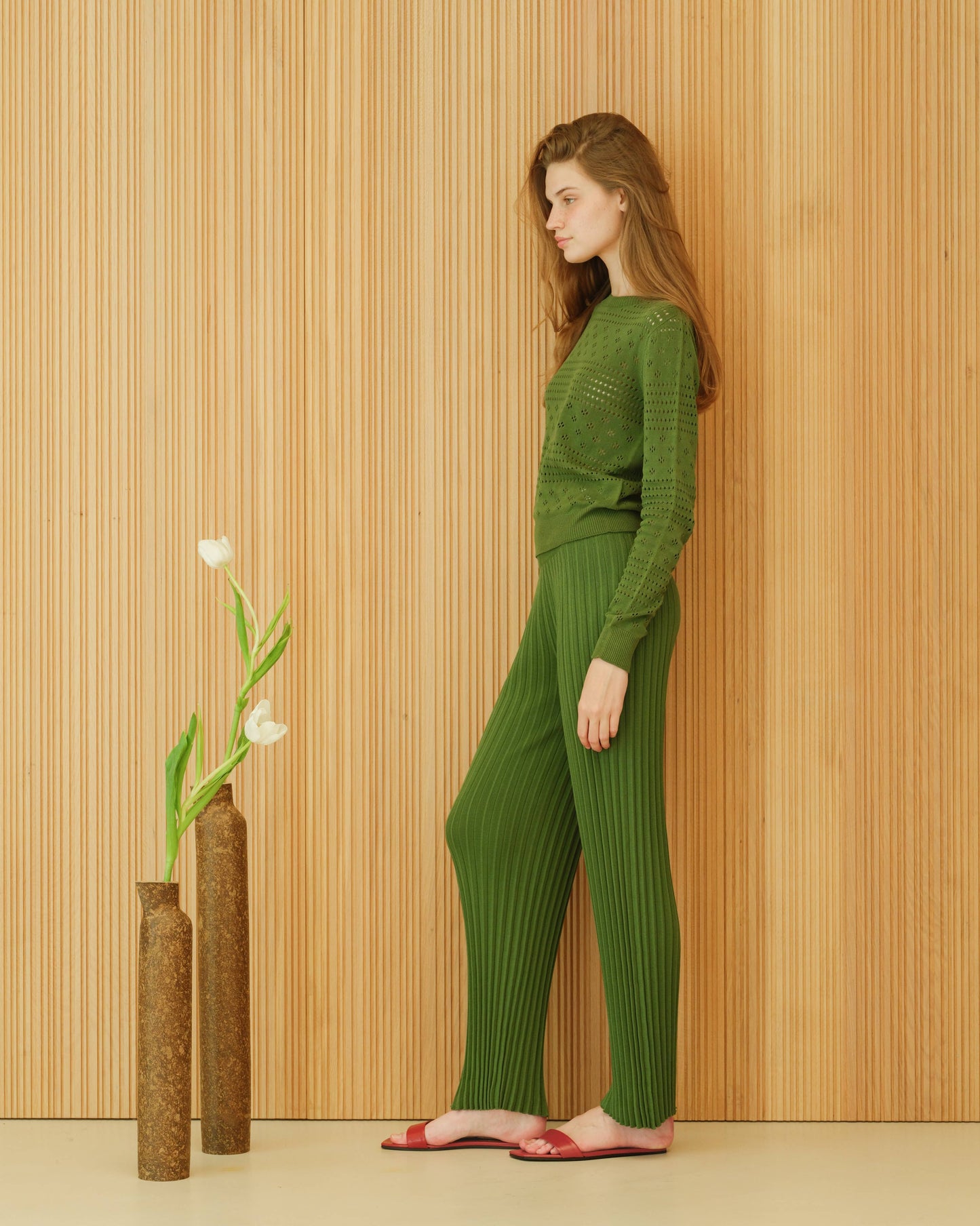 Lèmme - Fine Cotton Pointelle Sweater (3D-Knit): Sky Blue / S