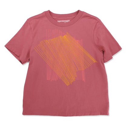 Supermaggie @ Faire - Crossed Lines Gwenn Heavyweight Tee: Denim / Sm