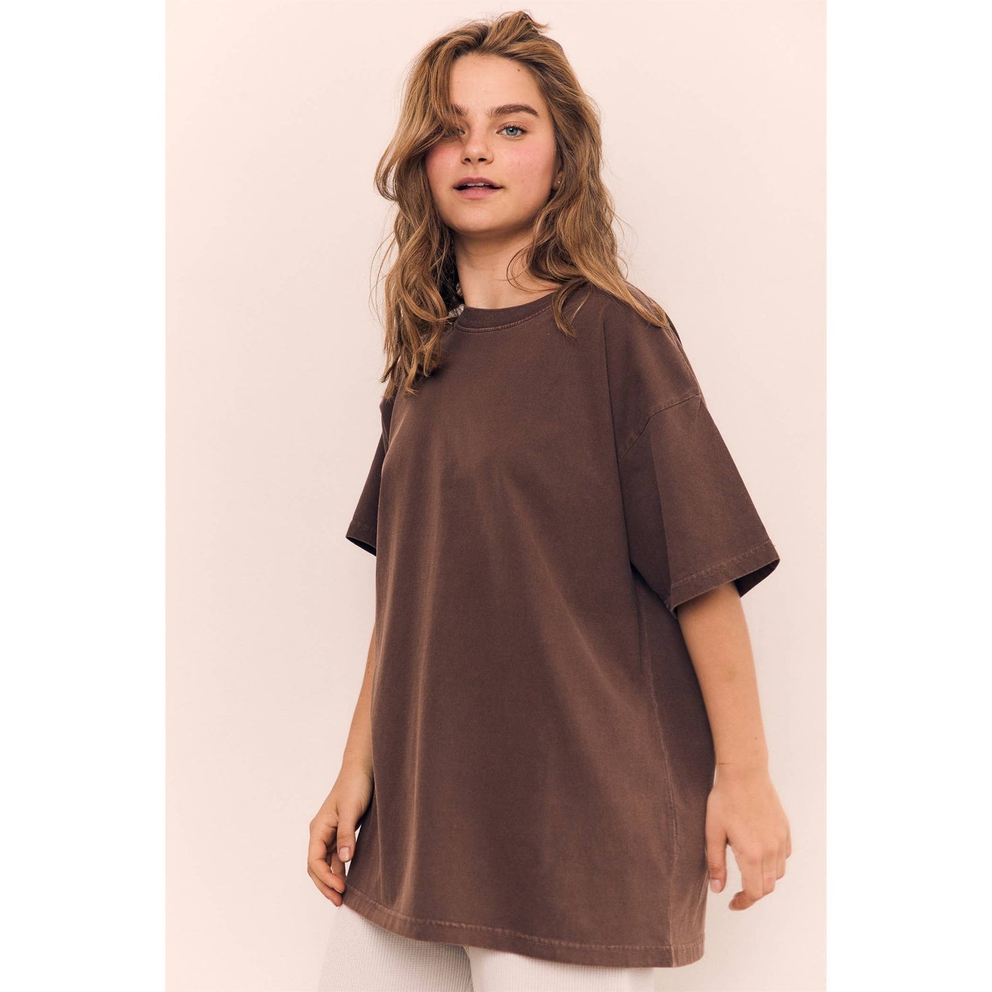 The Blank Lab - Oversized Mineral Washed Cotton Tee (AAC095): NEW YORK NAVY / S-M-L(2-2-2)