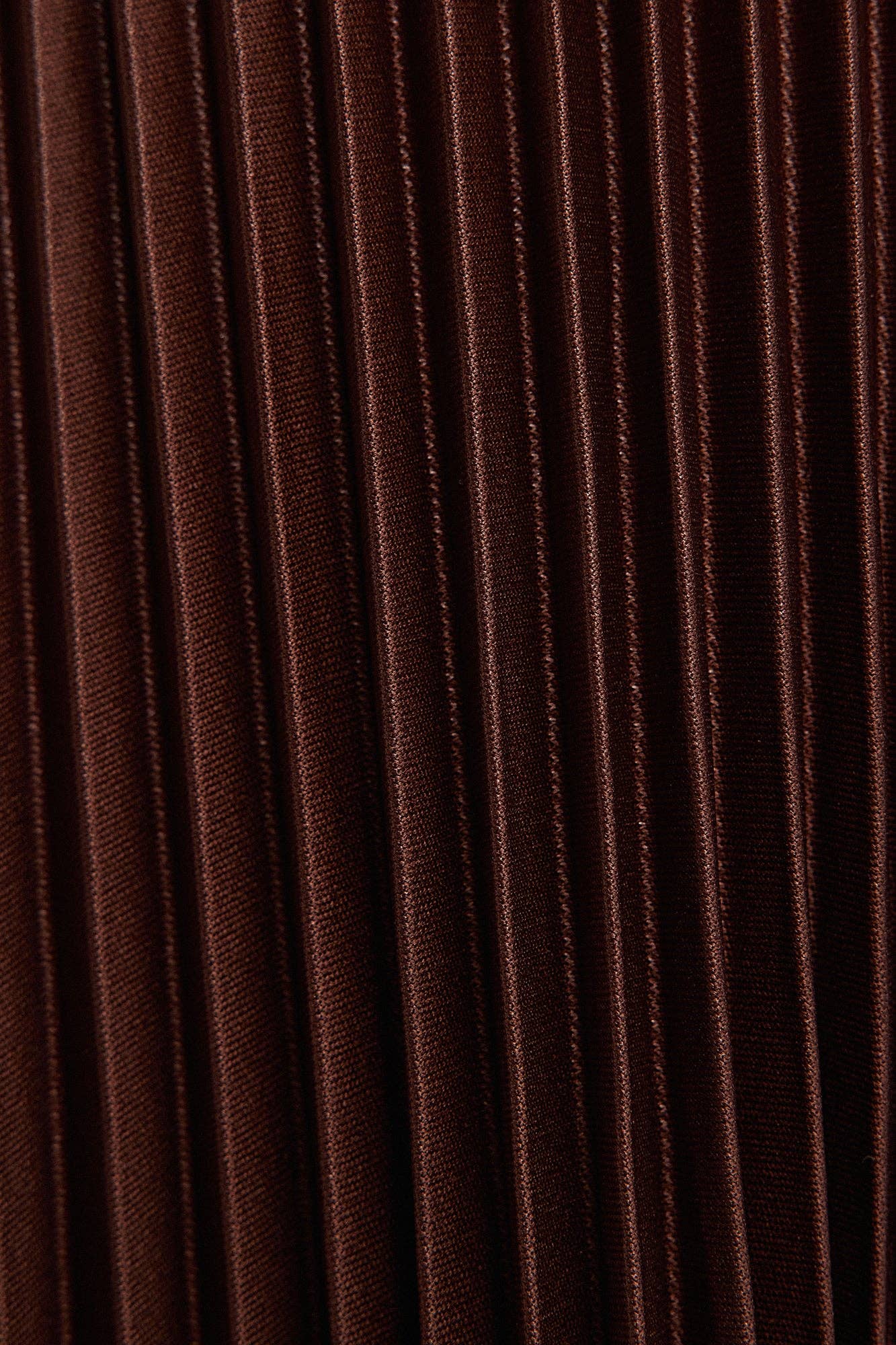 Touché Privé - PLEATED SKIRT - MAXI LENGTH, HIGH WAIST: Brown / Standart