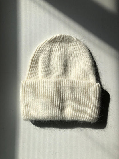 Billy Bamboo - ROYAL ANGORA BEANIE - neutral: White