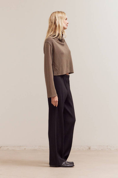 Grade & Gather - 42082 - COWL NECK LOOSE FIT TOP: ECRU / Contemporary / LARGE