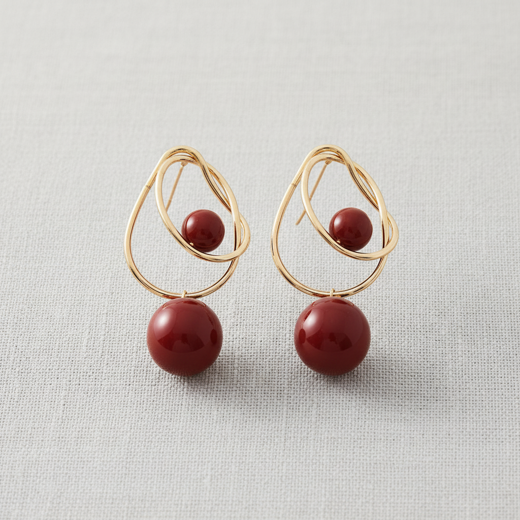 paperln - Vintage Acrylic Crossed Stud Earrings