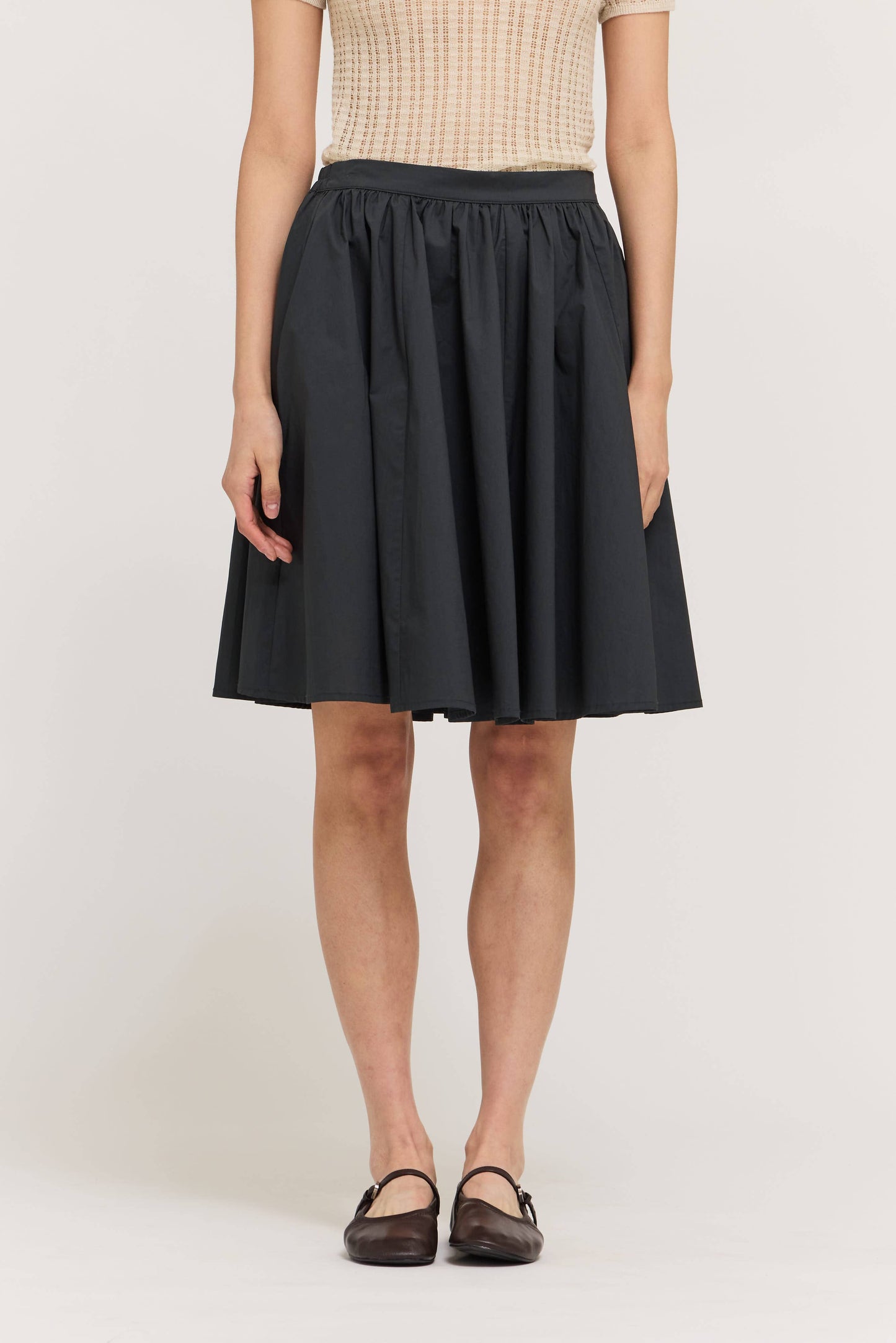 Grade & Gather - 50961 - ROUND CUT MAXI VOLUME SKIRT: TOBACCO / Contemporary / SMALL