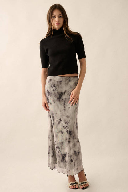 Promesa USA - Solid Knit Cropped Mock-Neck Short-Sleeve Sweater: Oatmeal / M