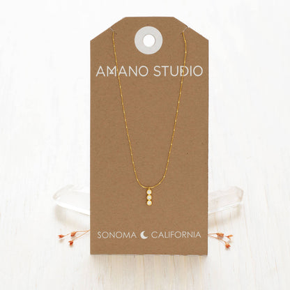 Amano Studio - Three Crystal Bar Pendant Necklace