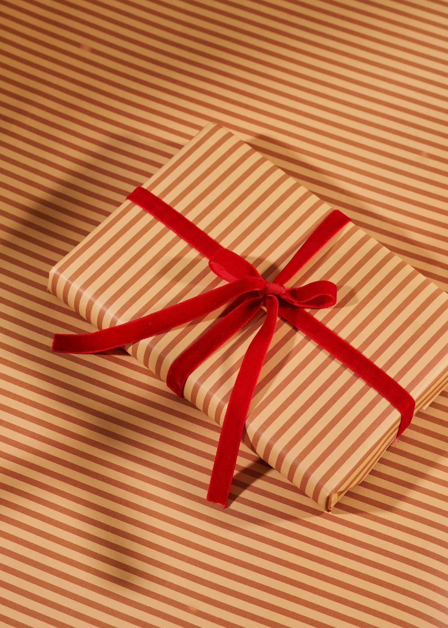 One & Only Paper - Christmas Tree Toffee Stripe Double Sided Wrap | 3 Sheets