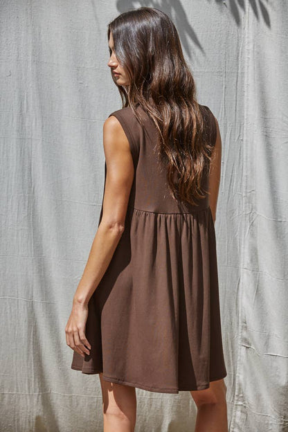 By Together - L10295 | Knit Rayon Spandex Jersey Sleeveless Mini: Sage / M