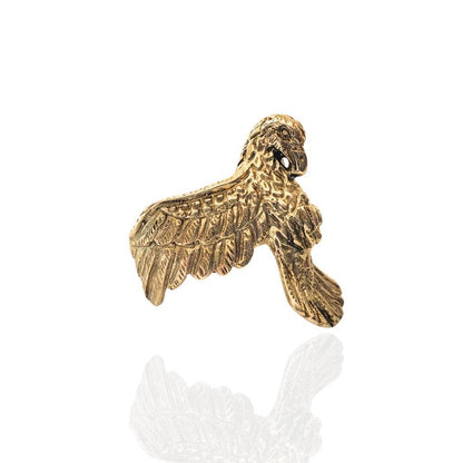 Dreamers of Dreams - Hawk Ring - Brass Spirit Animal Statement Ring