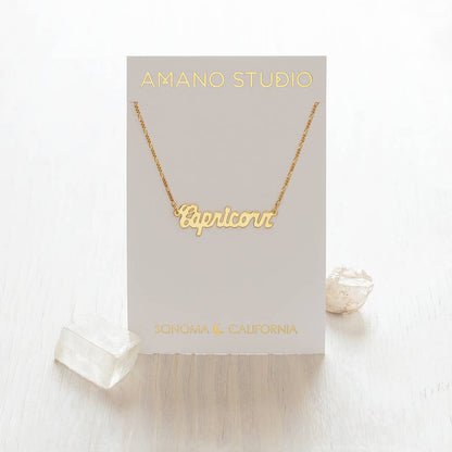 Amano Studio - Zodiac Script Necklaces – Singles: Pisces