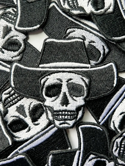 Field Trip Threads - Cowboy Skull Skeleton Iron on Patch Western Cowgirl
