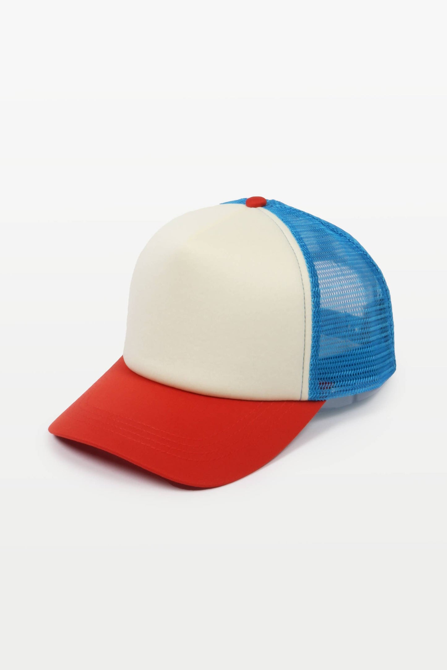 David And Young - FWCAPM4281 - 3 Tone Trucker Baseball Cap: White/Red/Blue