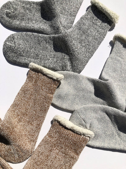 Billy Bamboo - SUPER TERRY LOOP SOCKS: Brown / Women’s 7.5 - 10.5, Men’s 7 - 11.5
