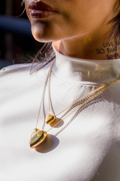 Peter and June - Can't Heartly Wait Necklace - 18K Gold Plated
