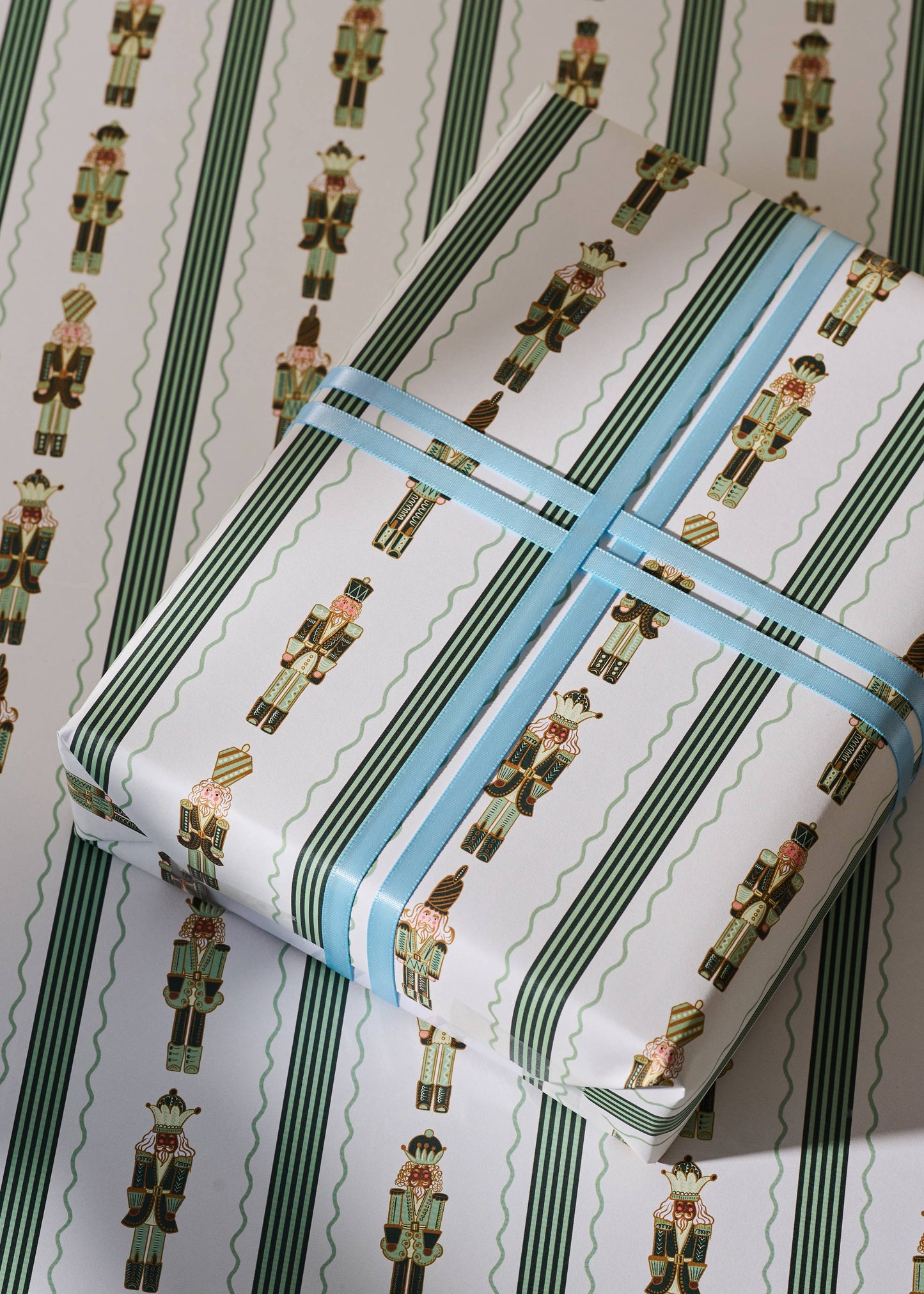 One & Only Paper - Nutcracker Stripe Stars Double Sided Gift Wrap | 3 Sheets