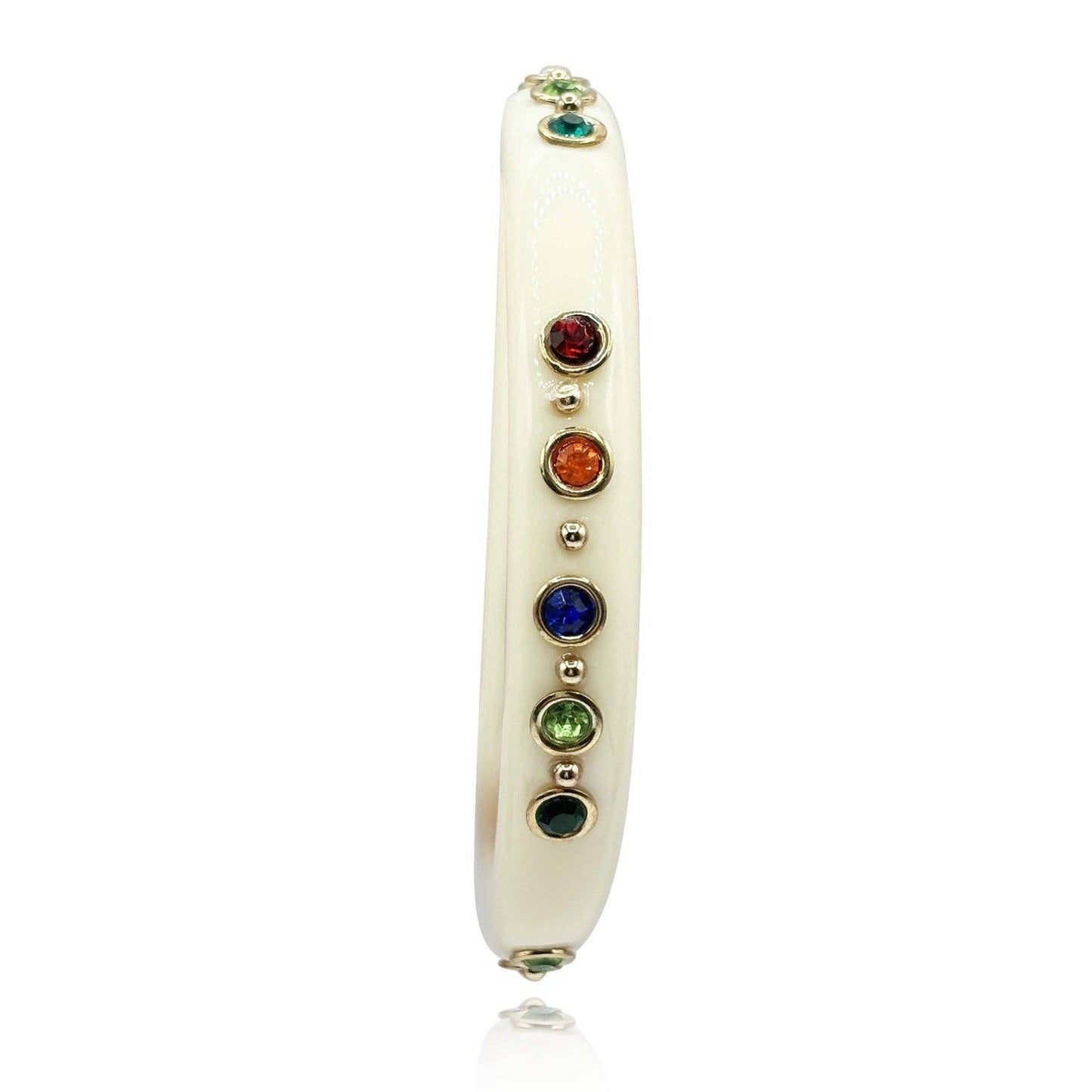Michael Nash Jewelry - Ivory Resin Studded Resin Bangle