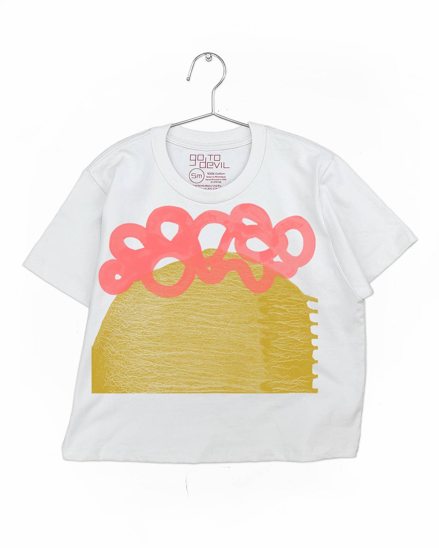Go To Devil - Wander Womens Heavyweight High Waist Boxy Tee: Mushroom / Lg
