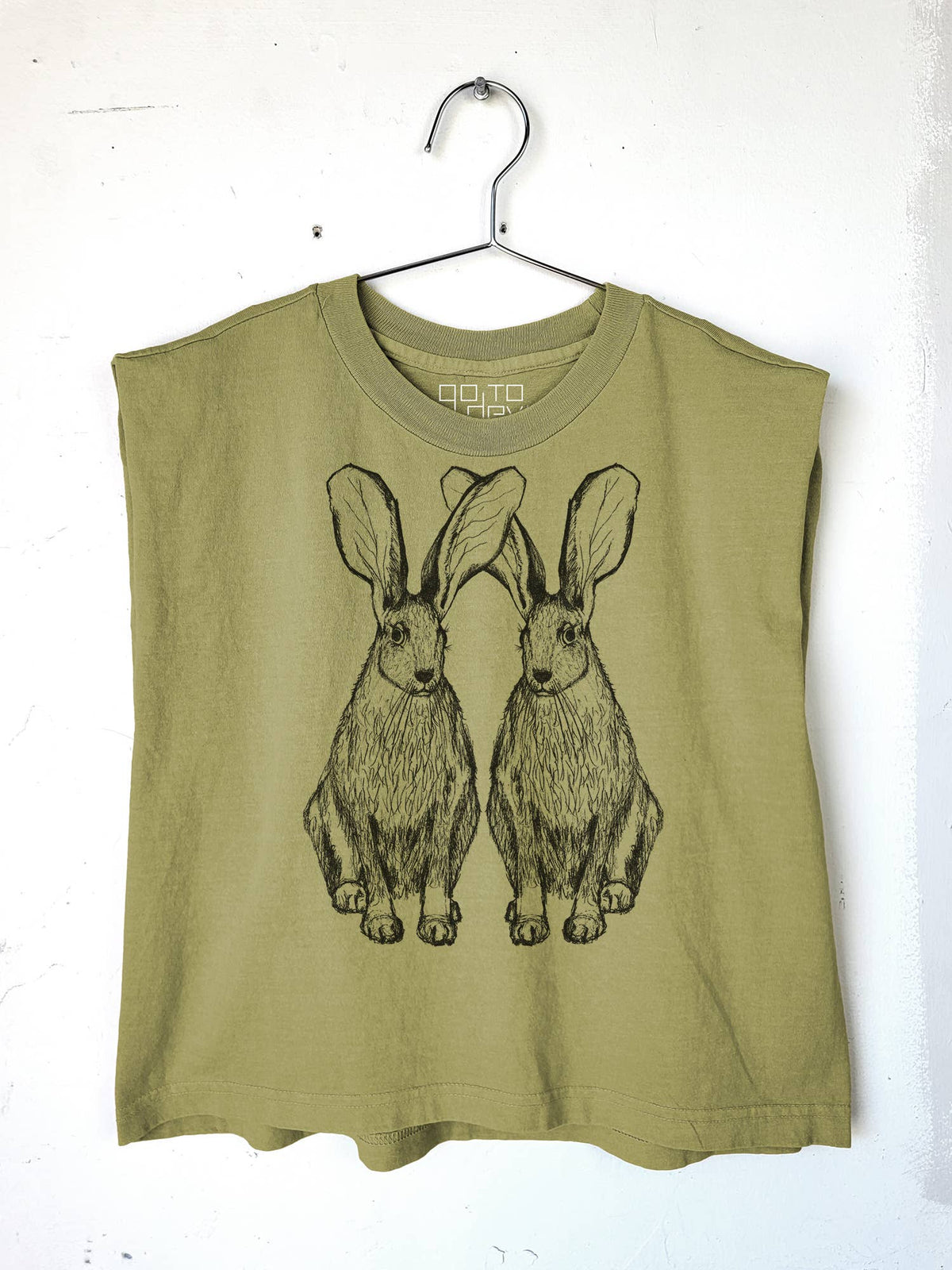 Go To Devil - Hares Joan Heavyweight Muscle Tee: Pink Lavender / Md