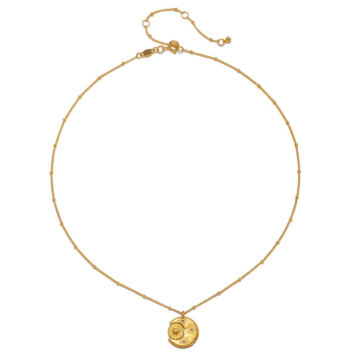 Satya Jewelry - 16" Spinning celestial pendant necklace