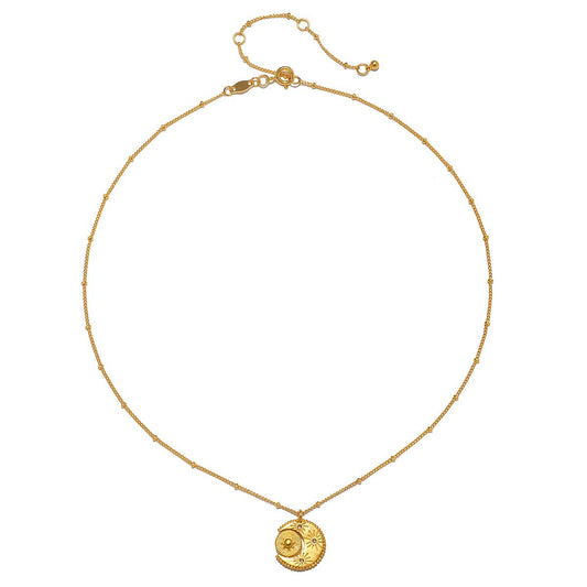 Satya Jewelry - 16" Spinning celestial pendant necklace